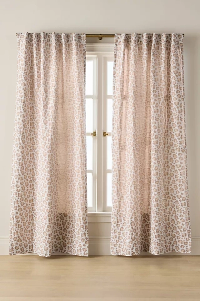 Cotton Blend Jacquard Printed Cheetah Curtain