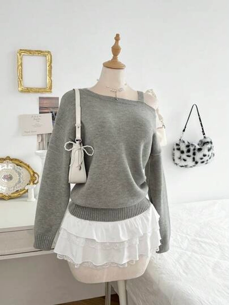 Elamini Loose Fit Long Sleeve Sweater