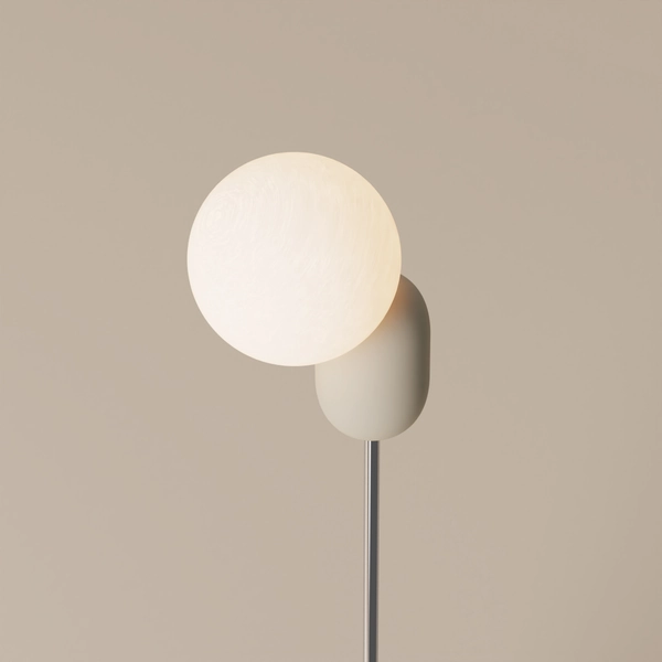 Cantilever Floor Light by Louis Filosa in Sand, 66″ tall