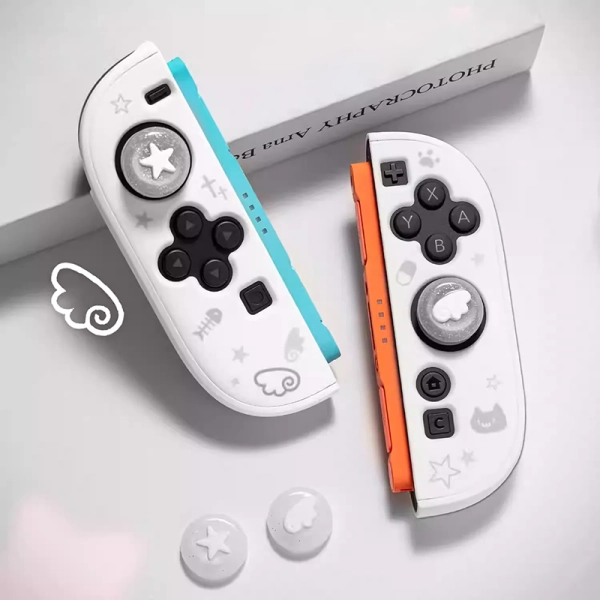 NS2 Glittering Thumb Grips Minimal Aesthetic Switch 2 Analog Caps
