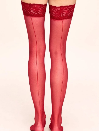 Red Thigh High Nylons
