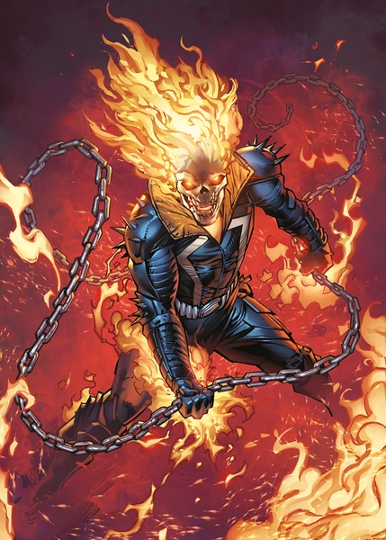 'Ghost Rider Base Card' Poster, picture, metal print, paint by Marvel | Displate
