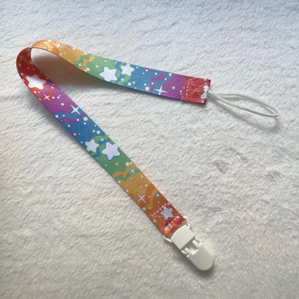 Rainbow Adult Pacifier Clip, LGBTQIA Pride