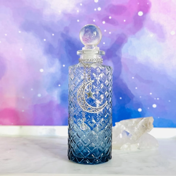 Glass Moon Water Decanter Ritual Kit: Includes Clear Quartz, Spell Cards & Free PDF - Etsy