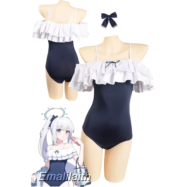 Tsukiyuki Miyako Cosplay Rollenspel Sexy Zomer Badpak Anime Game Blauw Archief Kostuum Vermomming Volwassen Vrouwen Fancy Dress Kleding - AliExpress