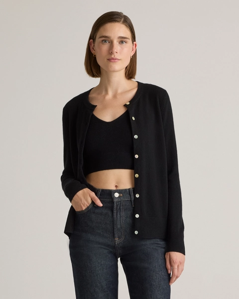 Mongolian Cashmere Cardigan Sweater | Quince in Ivory