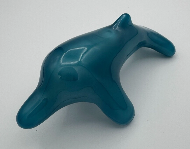 THE DOLPHIN MASSAGER! Blue/Gr Handheld Massage and Reflexology NWT Comes w/ Book