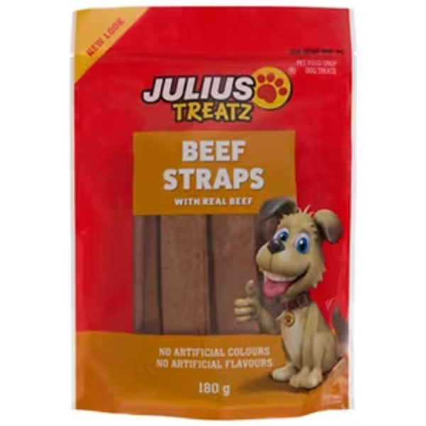 Dog Treat Beef Straps 180g