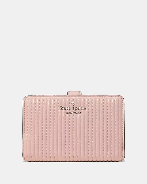 Shiny Quilted Medium Bifold Wallet