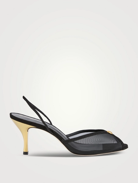 Paula Mesh Slingback Sandals