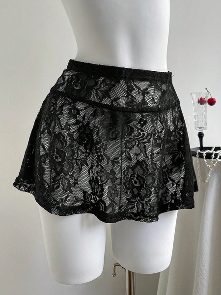 Lace Black Skirt