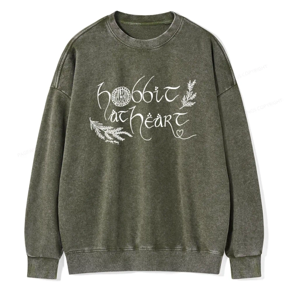 Pagewings Fantasy Books Lover At Heart Unisex Washed Sweatshirt