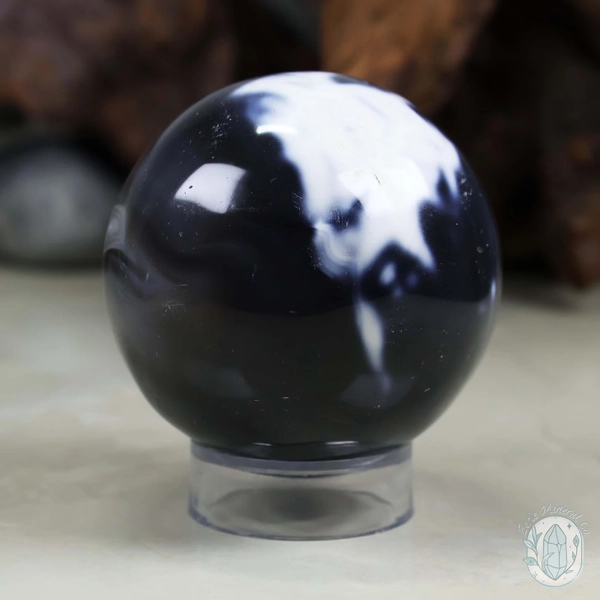 79mm Orca Agate Sphere From Madagascar 