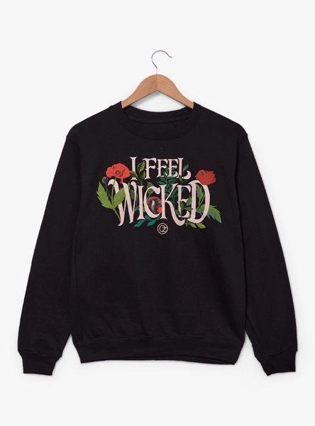 Wicked Floral I Feel Wicked Women's Crewneck - BoxLunch Exclusive