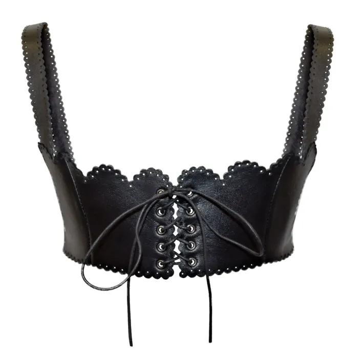 R&M leather bralette