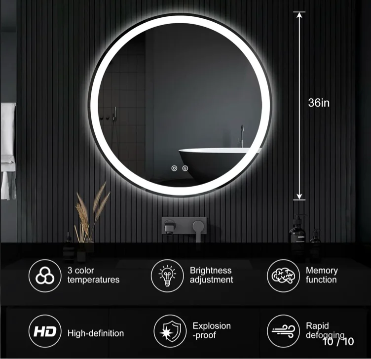 Circle 36” vanity light 