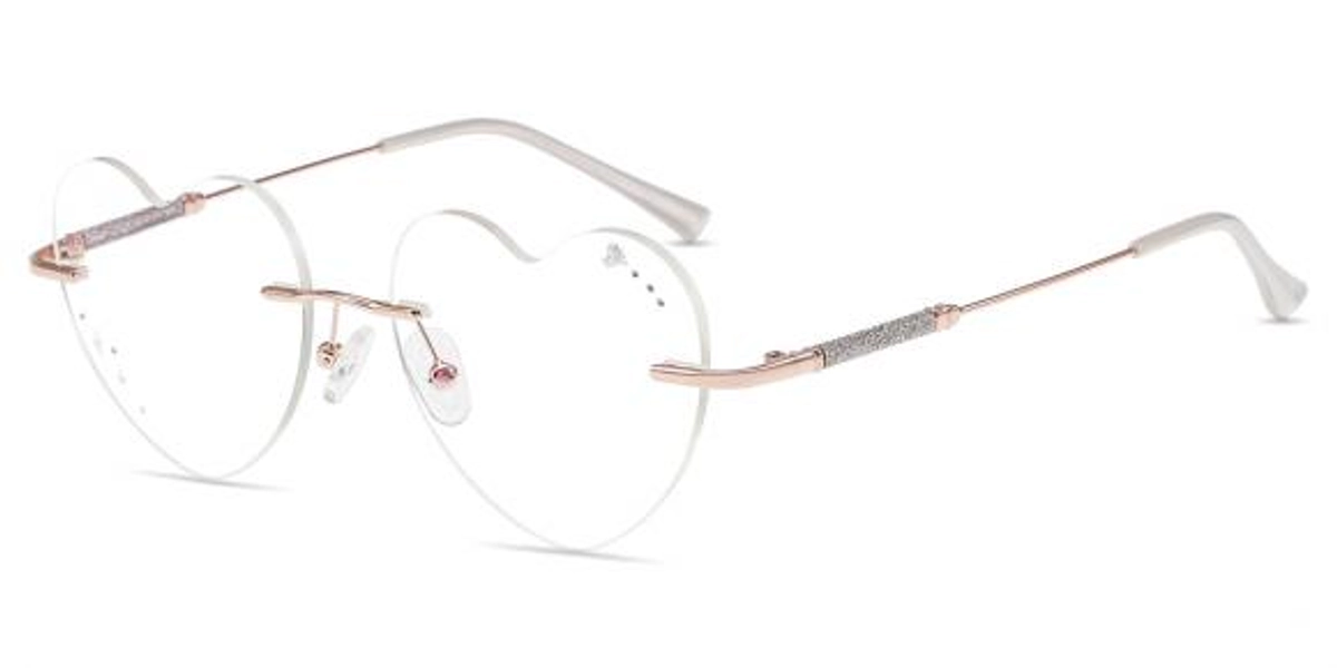 Rimless metal eyeglasses