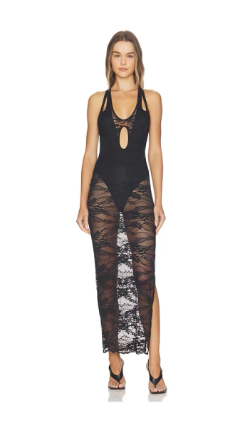 Lace Veiled Dress