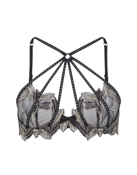 Christalina High Neck Plunge Bra in Silver | Agent Provocateur New In
