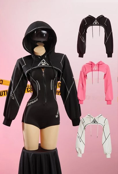 Autumn Cyber-style Yoga Jacket Long-sleeved Hooded Bolero Jacket (jacket only)