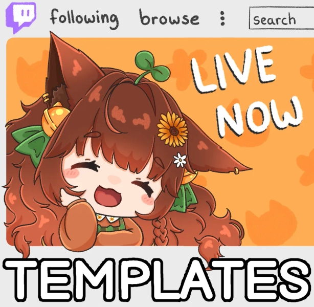 🟢 TEMPLATES ONLY: Live Notification (LIVE NOW) by Lizabel (@lizabel)