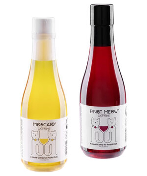 Cat Wine: Catnip-based beverage for your kitty in a mini wine bottle.