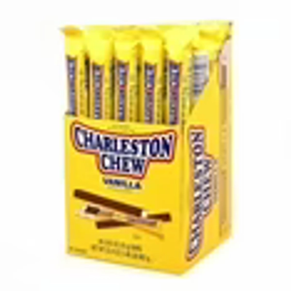 Charleston Chew Barras De.65 Oz., Vainilla, Caja de 36 Unidades