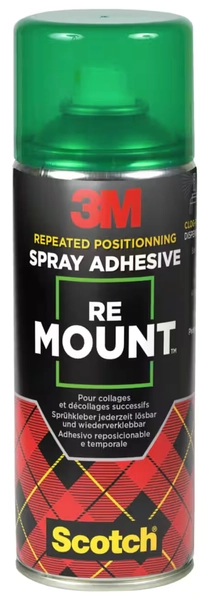 3M Adhesive Spray ReMount Transparent 400 ml