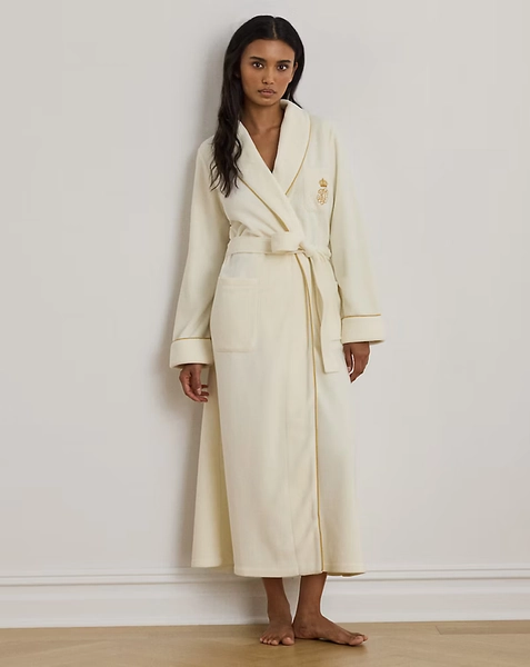 Microfleece Long Shawl-Collar Robe
