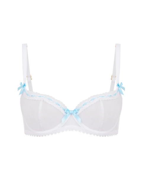 Claira Plunge Underwired Bra in White | By Agent Provocateur