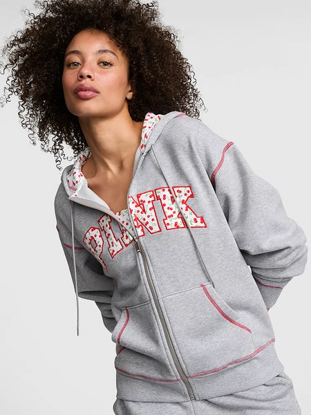 Berry Full Zip Hooded Sweatshirt