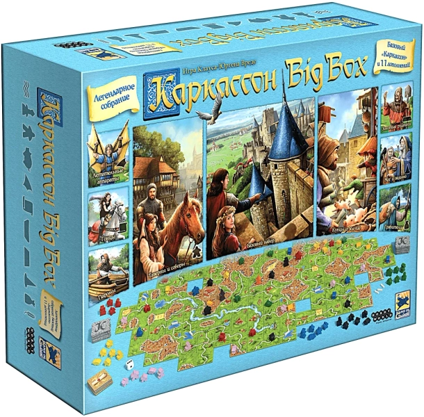 Настольная игра - Каркассон (Carcassonne). Big Box — Hobby World | Купить в MnogoKnig.com