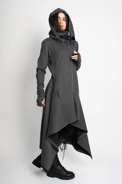 Cotton Maxi Jacket/Coat/Blanket Coat/Cute Oversized Sweatshirt/Loose Coat/Streetstyle Jacket/Oversized Coat/Asymmetrical Sweatshirt/AE434