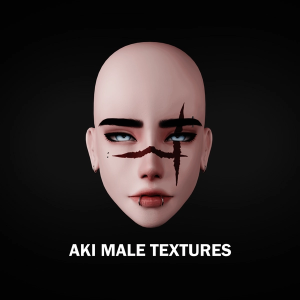 Akii head male textures