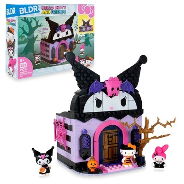 Hello Kitty Medium Playset & 2_1.5" Figures Sanrio Medium Building Set - Kuromi's Haunted House