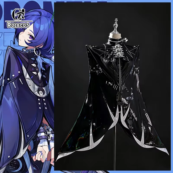 ROLECOS Game Zenless Zone Zero Promeia Cosplay Costume Agent Judge Promeia Dark Punk Style Women Jumpsuit Halloween Party Outfit