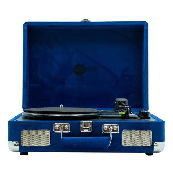 Curiosity III Suitcase Bluetooth Turntable — Klein Blue · Arkrocket Turntables