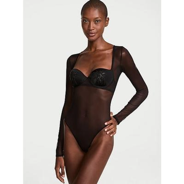 Tease Spider Embroidery Long-Sleeve Bodysuit - Victoria's Secret