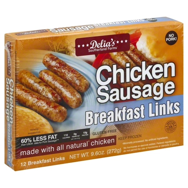 Delia's Southerland Farms Chicken Sausage Breakfast Links 12 Count | Products | Lowes Foods To Go - Local and Fresh, Same-Day Grocery Pickup and Delivery