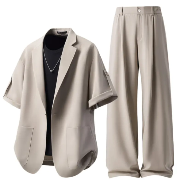 Men's Summer Casual 2-Piece Suit Set