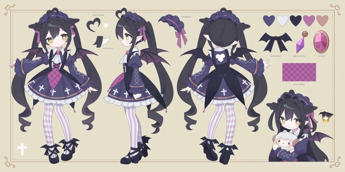 Character Reference Sheet for 2.0 by nororo (@nororo)
