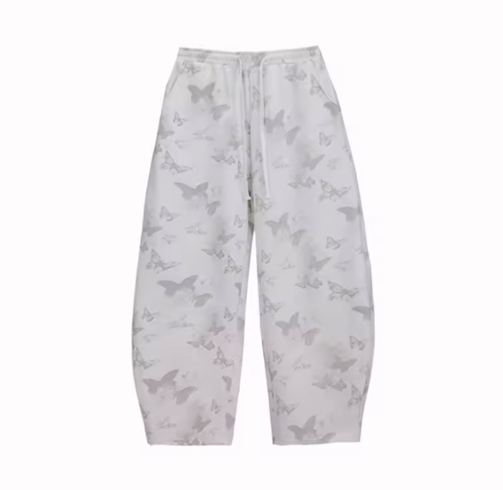 CBXLAB Street Dance Women's "Banana pants" white butterfly