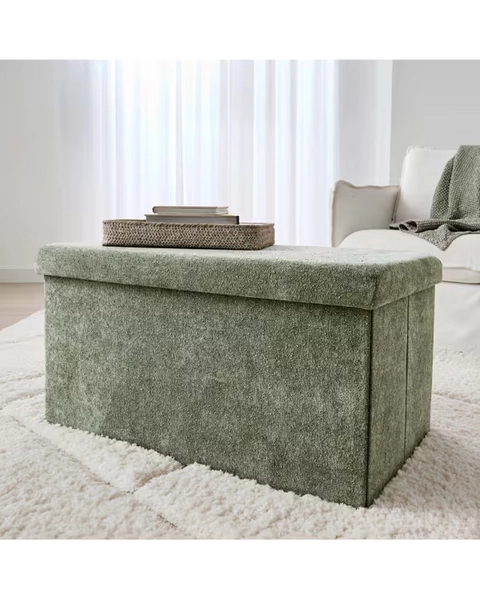 Rectangle Storage Ottoman - Green