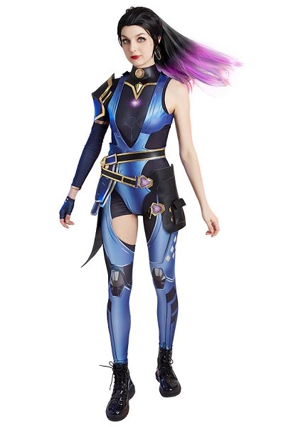 VALO Reyna Cosplay Bodysuit Handschuhe Ohrringe Game Cosplay Kostüm