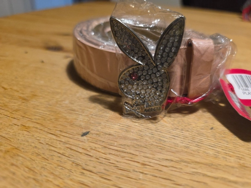 ladies playboy pink dress belt slim size m medium