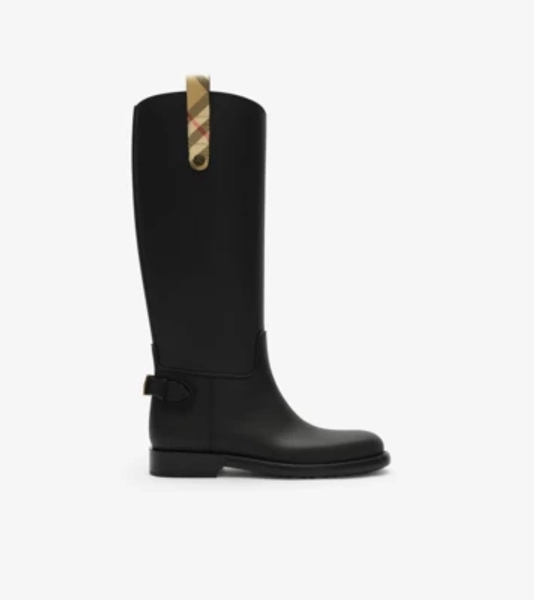 Bottes Cavalier Outdoor (Noir/Beige d'archive) - Femme | Site officiel Burberry®