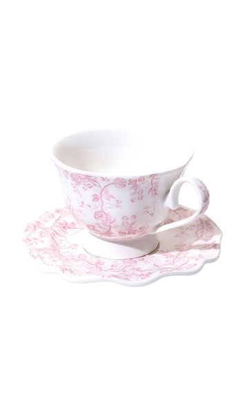 Rosy Bloom Teacup & Saucer