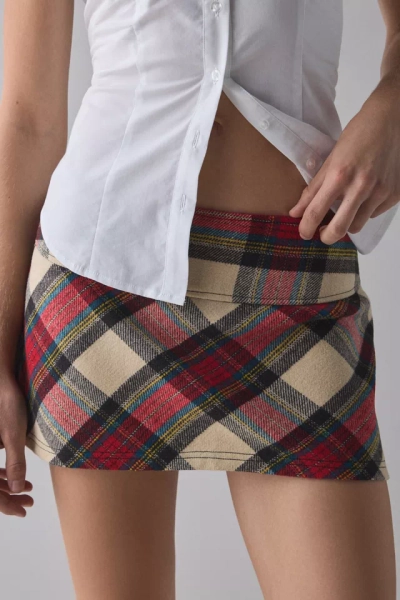 Kimchi Blue Easy As Pie Plaid Low-Rise Mini Skirt