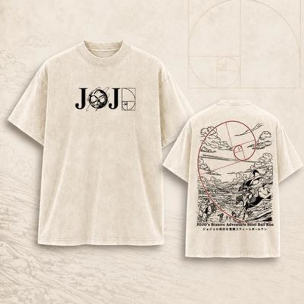 JoJo T Shirt, Vintage Washed Anime Tee, Oversized Cotton Graphic Shirt, Y2K Fan Gift
