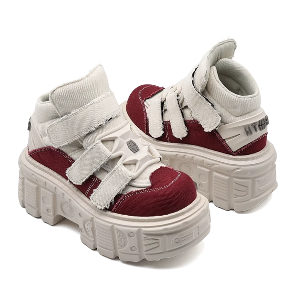Gothic Ankle Rock Boots 2025 Woman Sneakers New Punk Style Women Shoes Lace-up Heel Height Platform Shoes Woman Metal Decor - AliExpress 322